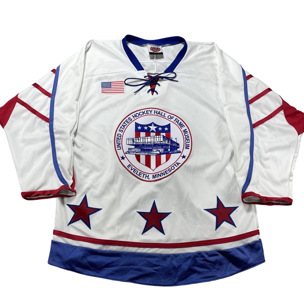United States Hockey Hall Of Fame Jersey Mens Medium White Hockey K1 Sportswear